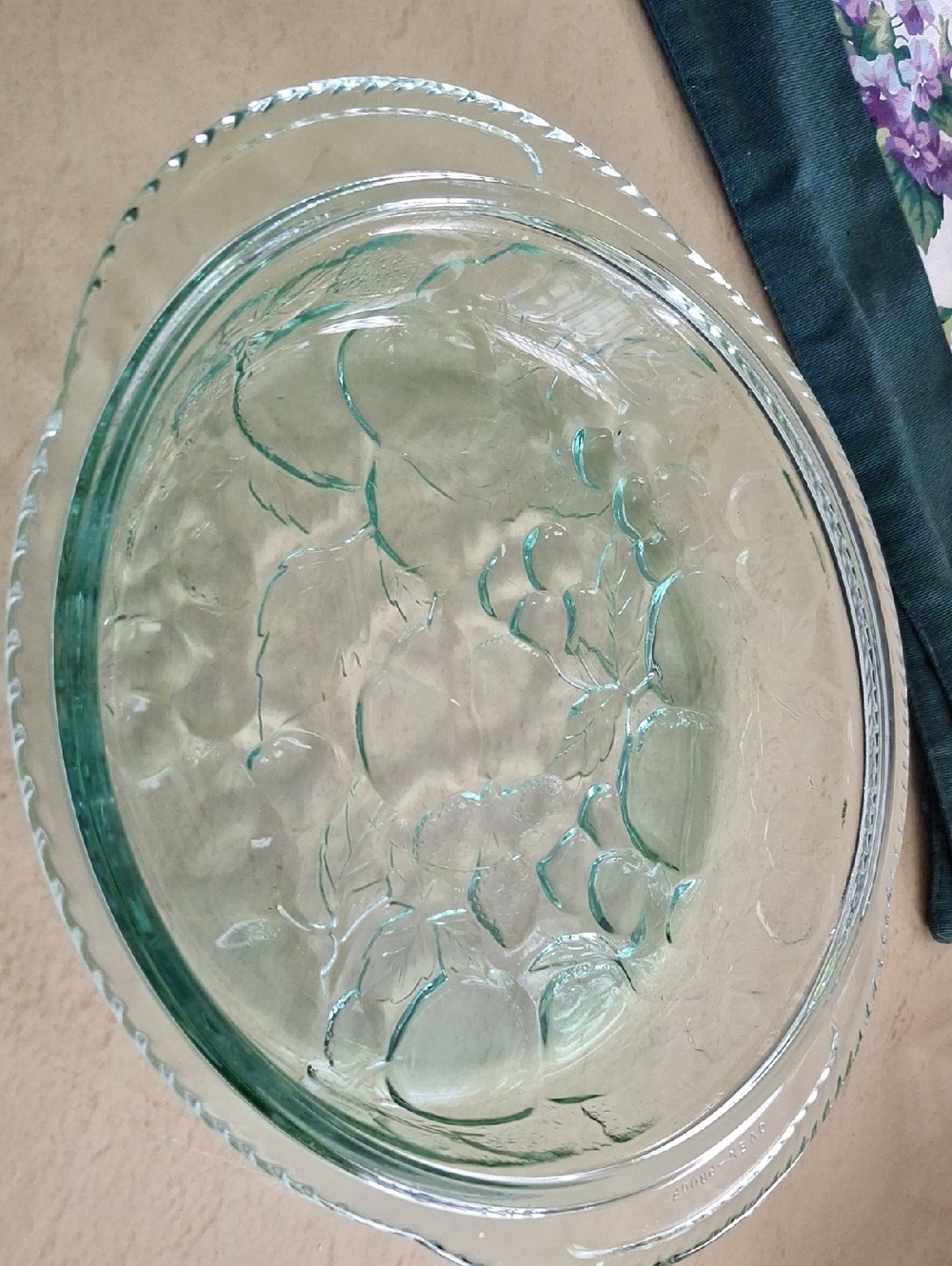 libbey Orchard Fruit Green Glass Baking - Clear Green Elegant Design